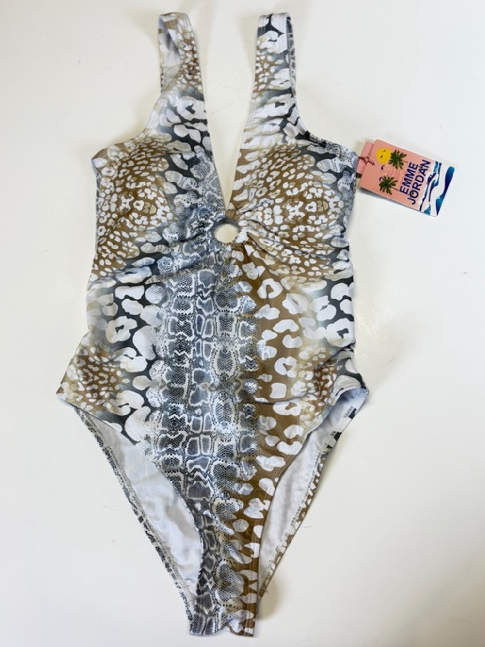 Emma Jordan Animal Print One Piece Swimsuit Size Small
NWT